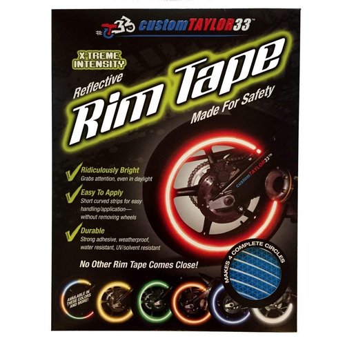 customTAYLOR33 New Special Edition Baby Blue High Intensity Grade Reflective Copyrighted Safety Rim Tapes, 17" (Rim Size for Most SportsBikes)