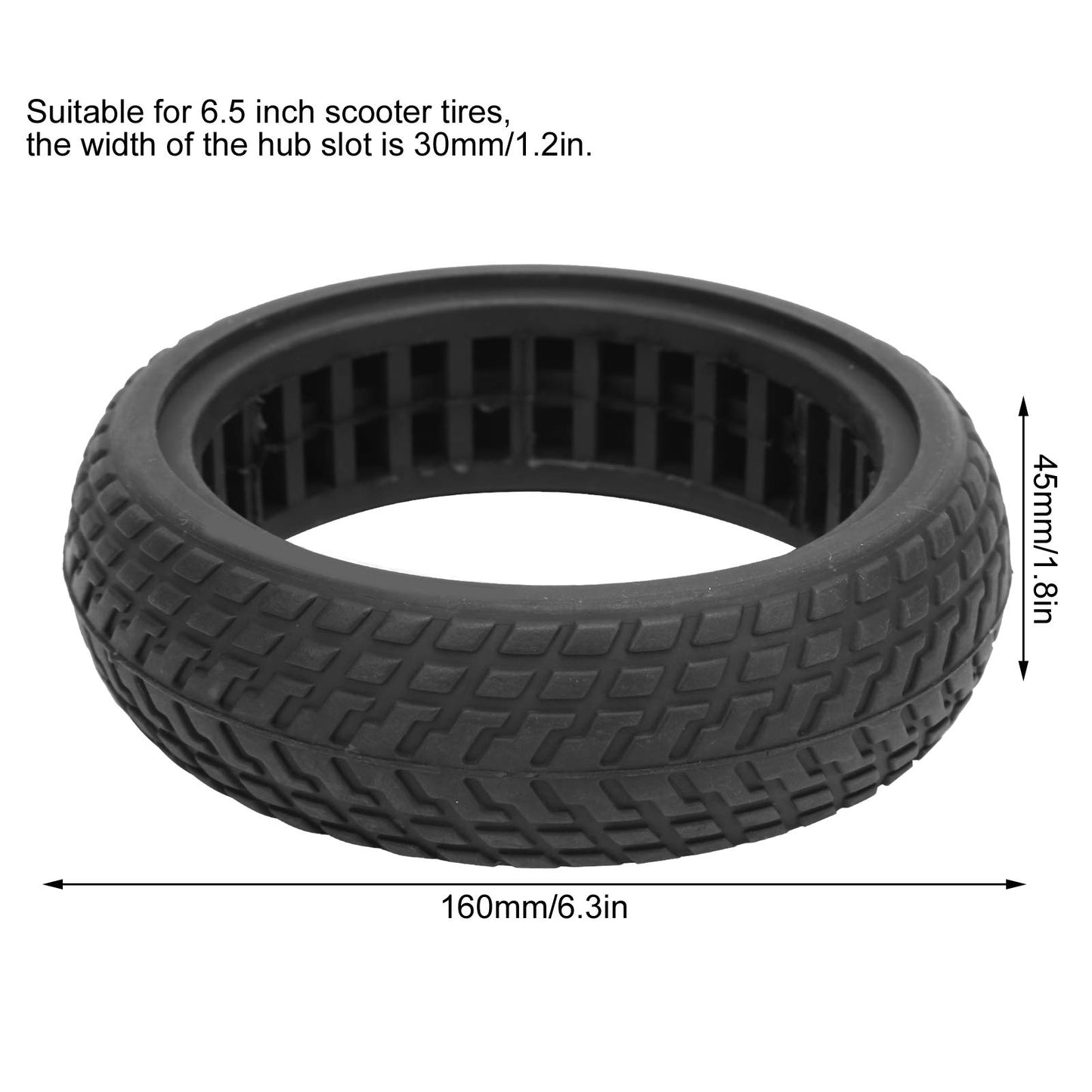 Electric Scooter Tyre, Rubber Wear Electric Scooter Tyre Suitable for 6.5 Inch Tires