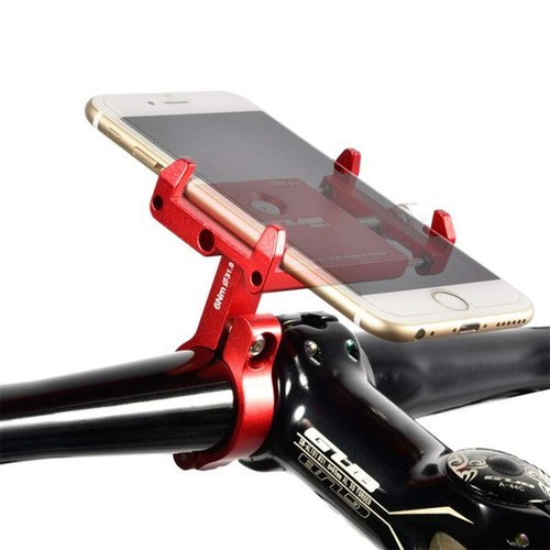 GUB PRO1 Universal Alloy Bike Cell Phone Holder Aluminum Bicycle Handlebar Phone Support for 3.5-6.2inch Bike Bracket Mount (Black)