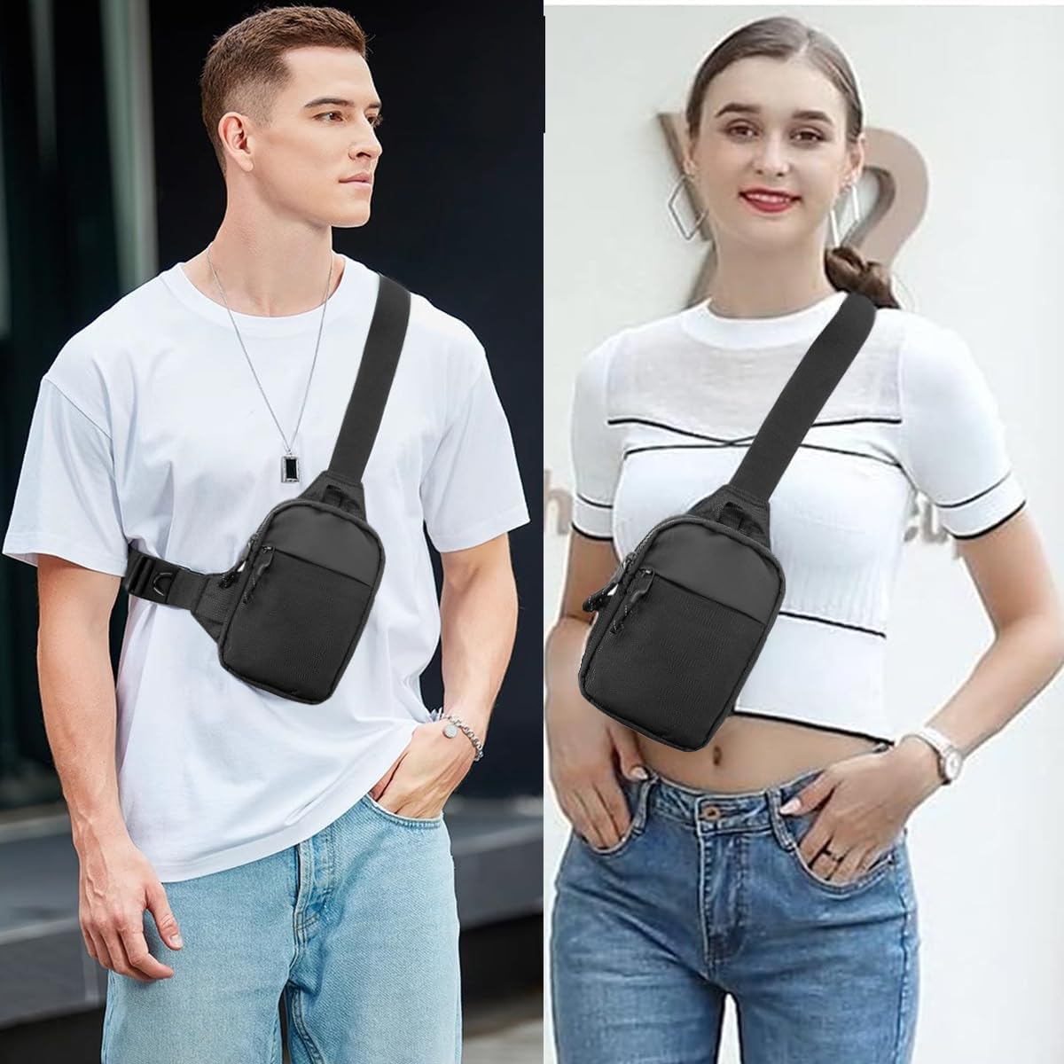Skiennix Mini Sling Bag - Trendy Waterproof Crossbody Chest Bag for Men | Lightweight Daypack