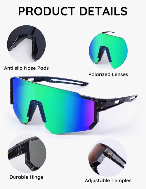 AGGKKY 3 Pack Kids Sunglasses, Youth Baseball Sunglasses for Boys Girls, Polarized Sun Glasses UV400 Sports Cycling Shades Lightweight Frame for Kids Ages 8-14 (Red/Orange+Black/Blue+Navy Blue/Green)