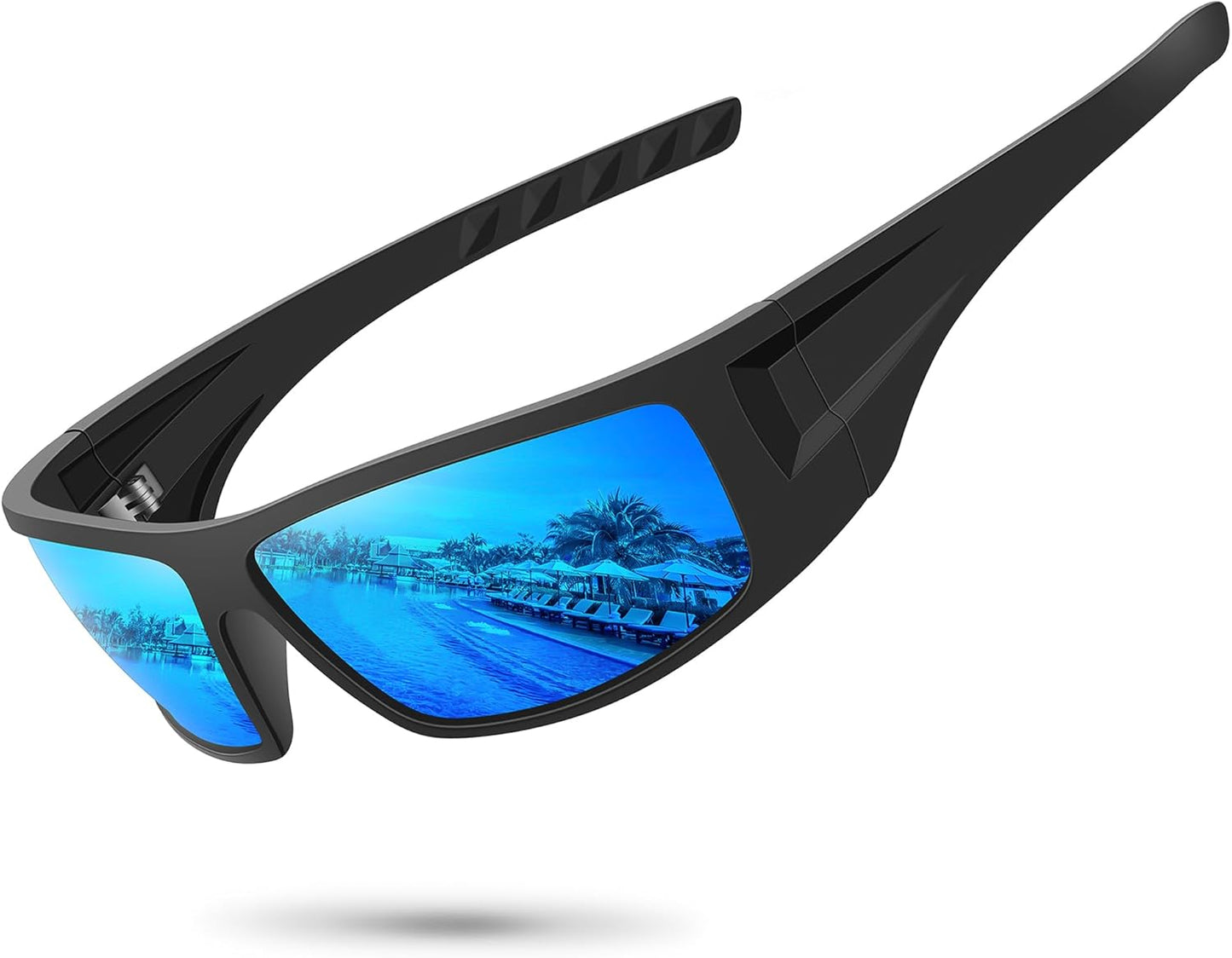 Polarized Sports Sunglasses - Unbreakable Frame for Men & Women | UV400 Protection for Cycling & Fishing