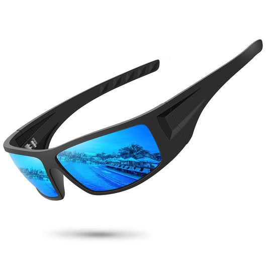 Ofwin Polarized Sports Sunglasses for Men Women Unbreakable Frame Cycling Fishing Wrap Around Sunglasses UV400 Protection