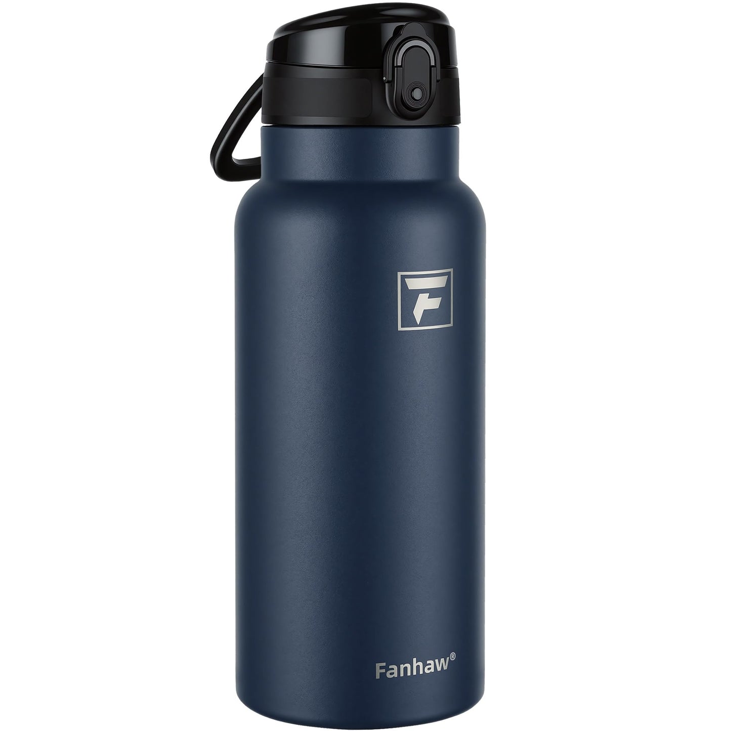 Fanhaw 32 Oz Insulated Stainless Steel Water Bottle with Chug Lid – Wide Mouth, Leak-Proof, BPA-Free – Ideal for Kids, Adults, Sports, Gym, and Outdoor Use (Navy Blue)