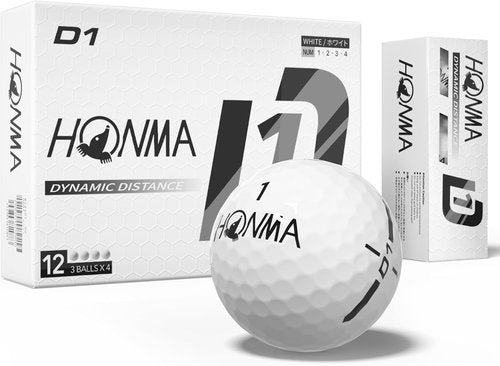 Honma D1 Golf Balls - Extra Soft Feel & Long Distance | Low Compression, Ideal for Beginners - 1 Dozen