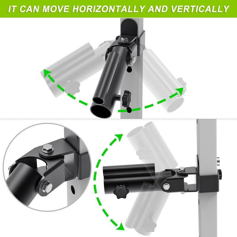 SELEWARE T Bar Row Landmine Attachment for 2" x 2" Power Rack with 5/8" or 1" Hole, Power Cage Attachment for 1"&2'' Barbell Free Swivel Heavy Duty Structure 600 lbs Capacity