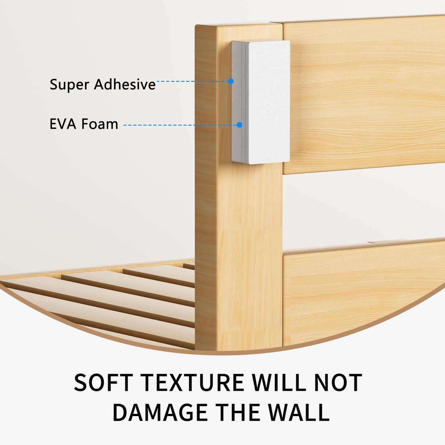 18Pcs Headboard Stoppers for Wall, IPEROT EVA Foam Anti Shake Furniture Pads, 8Pcs (15mm) + 10Pcs (5mm) Wall Protector, Bed Noise Stoppers, Anti-Vibration and Headboard Bumpers, Felt Couch Stoppers