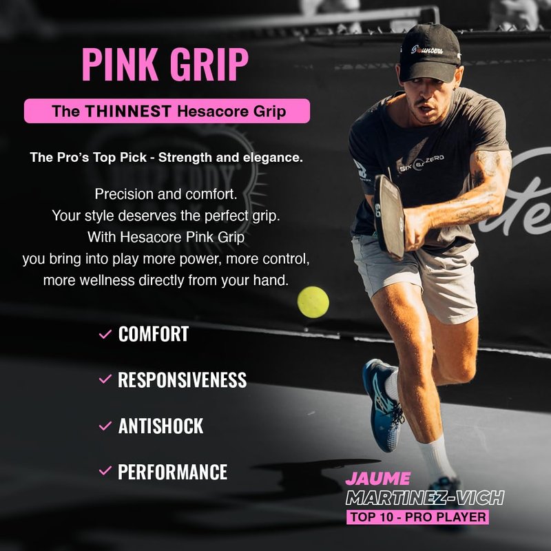Hesacore Pickleball Paddle Grip - 5.25in - Supports Tennis Elbow, Enhances Grip Strength, Reduces Vibration with Finger Support and Anti-Sweat - Extra Small