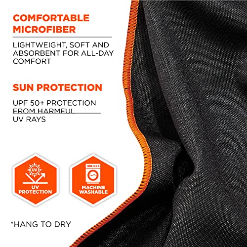 Ergodyne Chill-Its 6602MF Cooling Towel Gray 41"x9.84" UPF 50+ Microfiber
