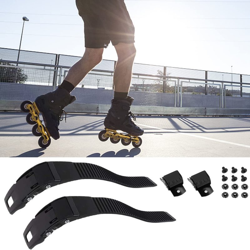 SAUYRASY 1Pair Rollerblade Replacement Straps Inline Skate Strap Replacement Inline Roller Skate Straps with Screws Nuts For Men Women Kids