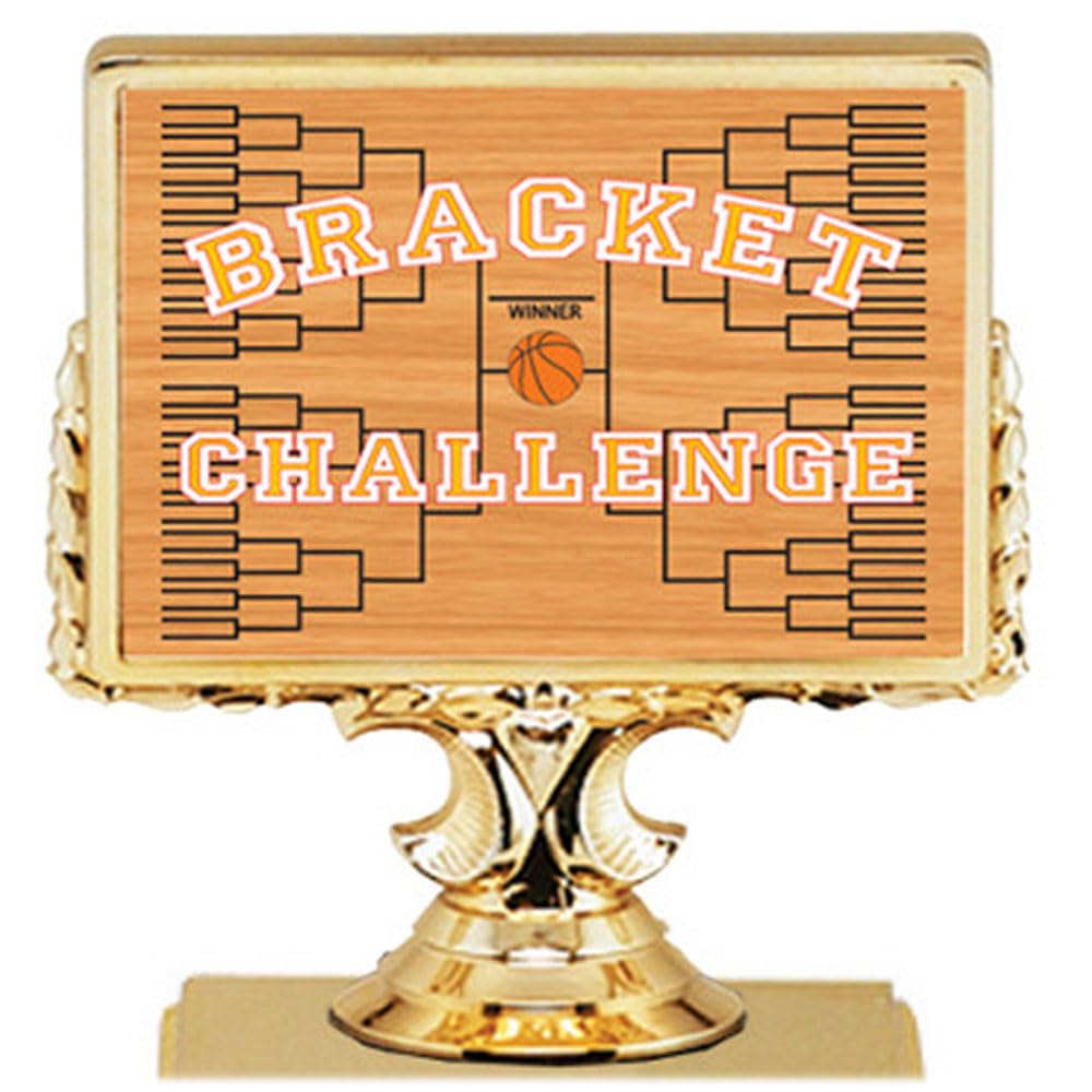 DINN BROS 2026 Basketball Bracket Trophy, Bracket Challenge Winner 7 inch Trophy, Customize Engraving