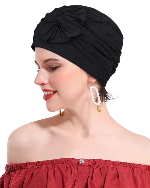 Hachapy Chemo Headwear for Women Bamboo Cancer Hats for Chemotherapy Patients Fun Head Coverings Caps for Hair Loss Female
