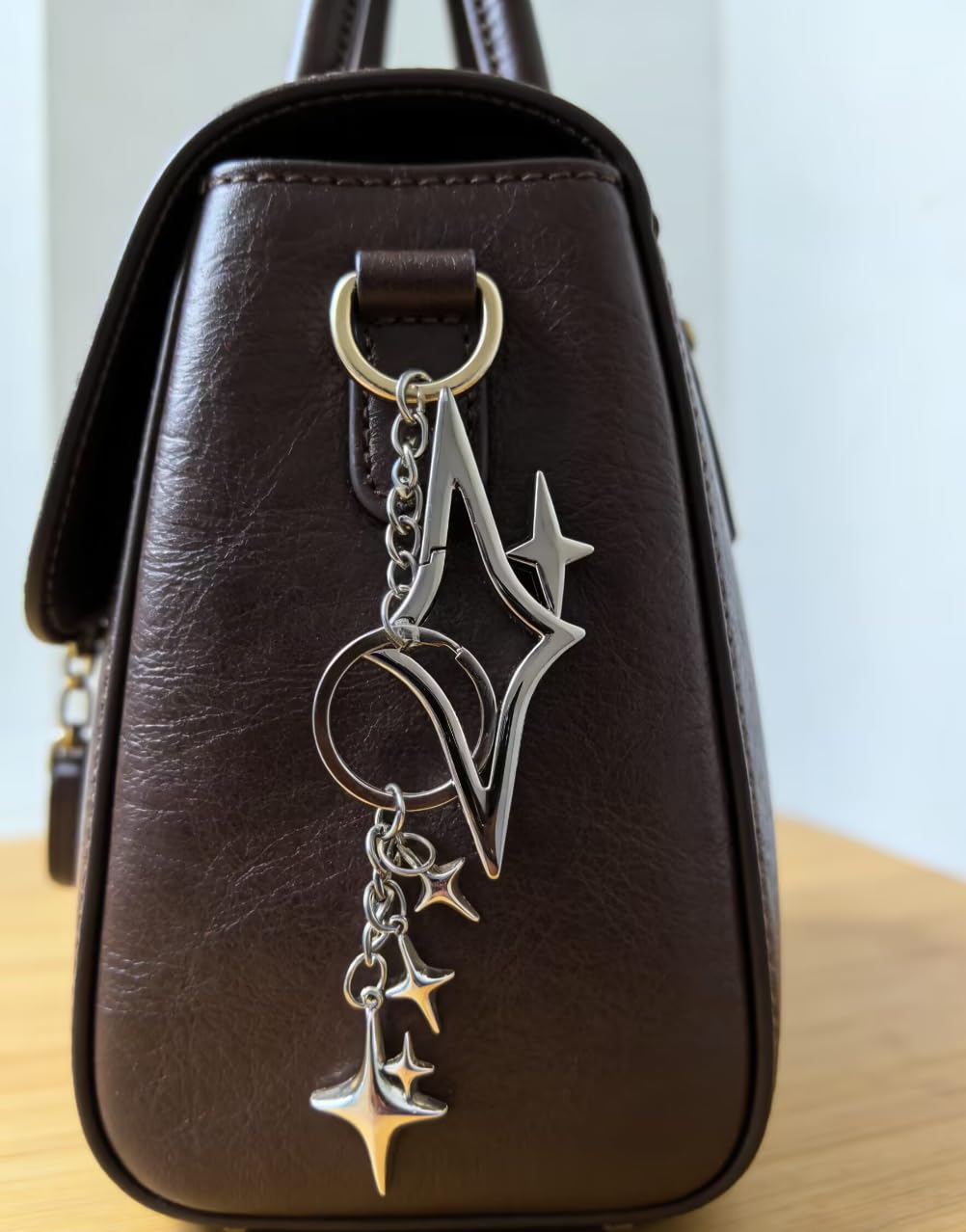 Misovela Stars Carabiner Clips Cute Cool Y2K Belt Loop Keychains Key Ring for Handbag Backpack Key Buckle (Star Carabiner with Star Keychains)