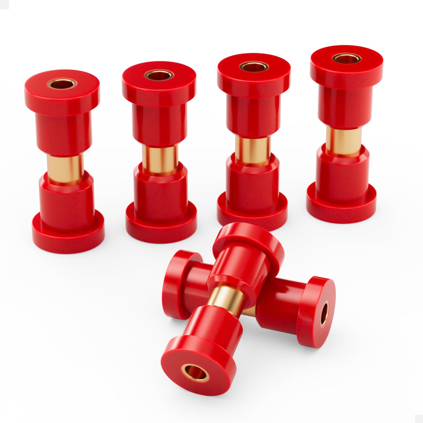 Panglong Club Car DS Bushing Kit-Upgraded Polyurethane DS Rear Leaf Spring Bushing Kit (Red), 2 Sets of DS Rear Spring Bushing and Sleeve Kit, Suitable for 1992-Up Club Car DS, OEM# 1015583, 1012303