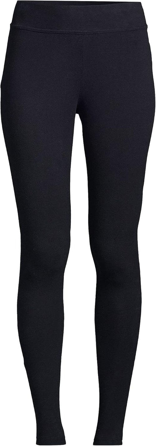 Lands' End Women's Knit Leggings - Comfortable Mid Rise Design | Versatile Starfish Style