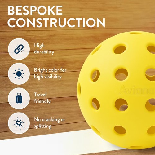 Outdoor Pickleball Balls - USAPA Approved for Tournament Play 6, 12 & 48 Packs | Durable 40-Hole Design | Ideal for All Skill Levels | Pickleball Accessories | Pickleball Balls Outdoor