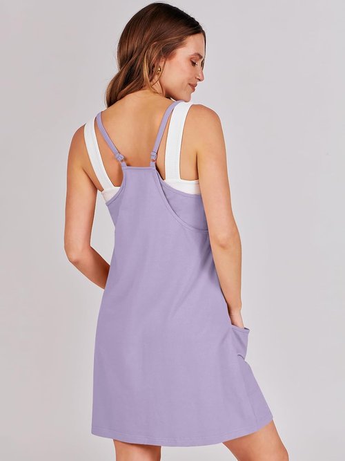 ANRABESS Women's Athletic Dress - Summer Tennis Mini Romper with Built-In Shorts | Perfect for Travel & Workouts