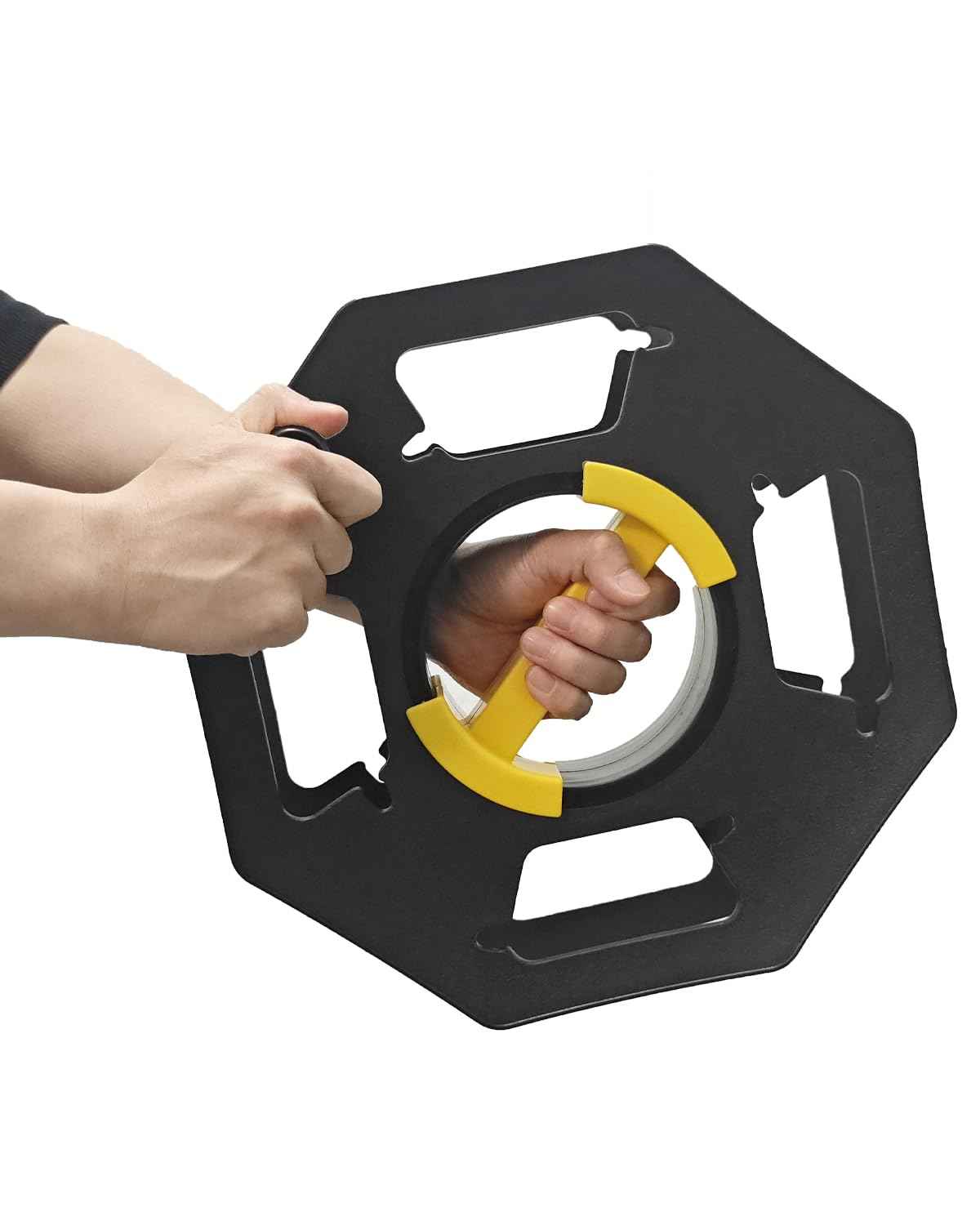 Cable Organizing Reel, Plastic Extension Cord Winding Reel, Manual Wire Storage Organizer with Central Handle, Cord Winding Winch, Tangle‑Free Design for RVs, Boats, Caravans, and Campervans