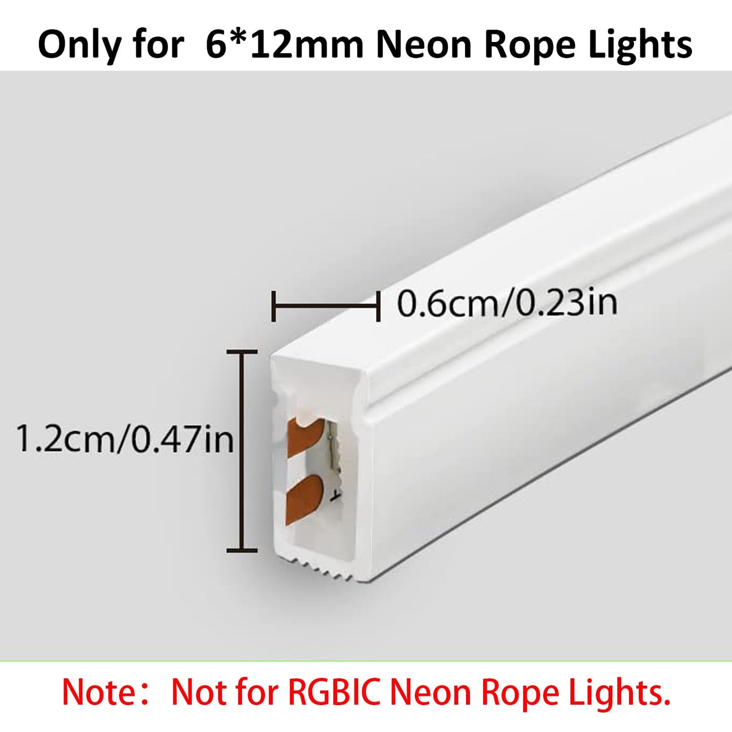 Lucienstar Neon Rope Light Mounting Brackets, 50PCS Neon Lights Install Fixing Clips Accessories for 6x12mm Silicone LED Neon Flex Strip Lighting, Neon Signs DIY(50 Screws, 50 Clips)