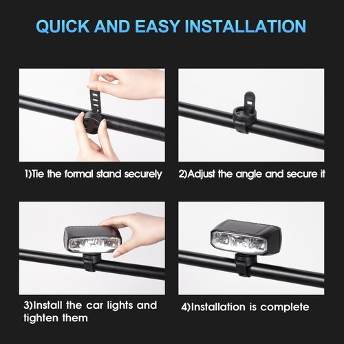 ACRUNU Super Bright LED Bike Light Bar for E-Bike - 1200 Lumens with High/Low Beam, 5 Modes, USB-C Rechargeable, Universal Mount for Mountain/Road Bikes & Out Front Mount (White, Large)