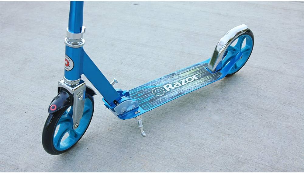 Razor A5 Lux Kick Scooter - Foldable Design, Adjustable Handlebars, Large 8" Wheels | Supports Riders Up to 220 lbs