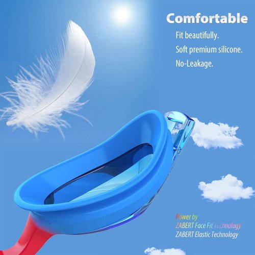 K20 Swimming Goggles - Anti-Fog UV Protection for Kids Age 3-10 | Includes Travel Bag