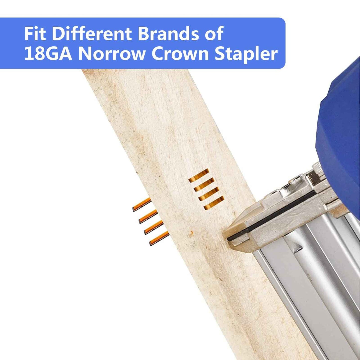 SimCos 18 Gauge 1/4" Narrow Crown Staples, 1-Inch, Galvanized Project Pack for 18 GA Pneumatic or Electric Stapler or Staple Gun (2000)