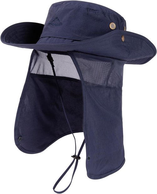 Comhats Waterproof Golf Sun Hat - Oversized XL/XXL with UPF50+ Neck Flap Protection | Packable Design