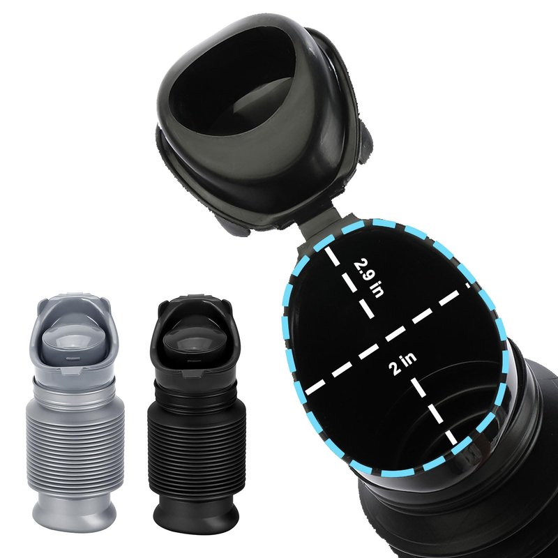 Portable Urinal for Men Women, Spill Proof Travel Emergency Urinal Bottle, Leak-Proof Collapsible Urinals, Personal Car Pee Bottle for Camping, Road Trips, Drivers, Seniors, Kids (‎Black Grey Handle)