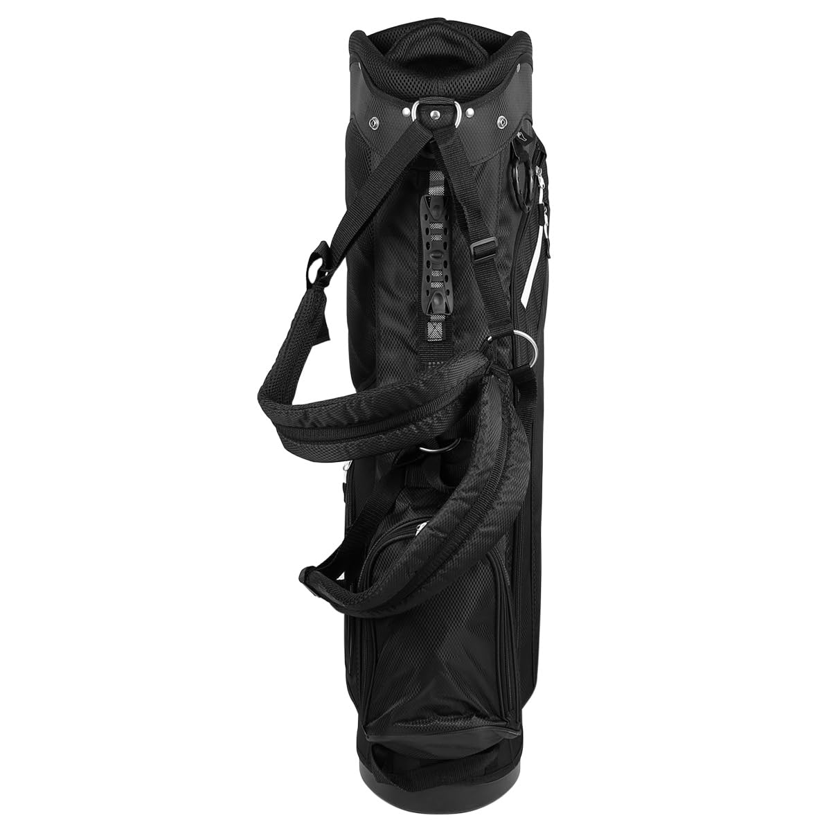 Orlimar SRX 7.4 Golf Stand Bag, Black Lightweight Golf Club Bag for Men & Women with 7 Way Divider Top 4 Zippered Pockets Rain Hood Cover Padded Double Carry Strap Umbrella Holder