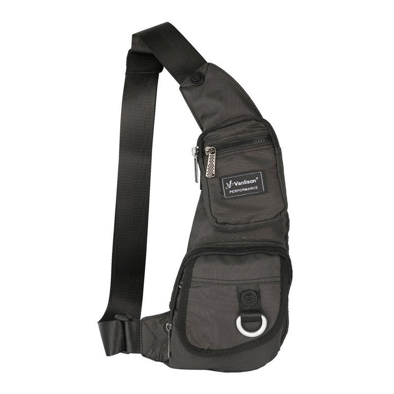 Vanlison Sling Bag, Small Sling Backpack, Small Chest Pack- Crossbody Bag For Men Women, Lightweight Shoulder Bag Black