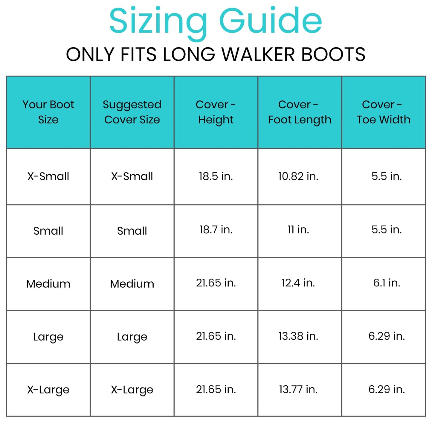 Vive Tall Walking Boot Cover Waterproof - for Medical Orthopedic Brace & Cast, Fractured Foot Accessories - Prevents Moisture, for Outdoor, Rain, Snow Protection - Non-Slip, Adjustable (Large)
