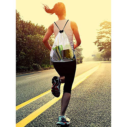 Clear Drawstring Backpack - Stadium Approved Waterproof Gym Bag