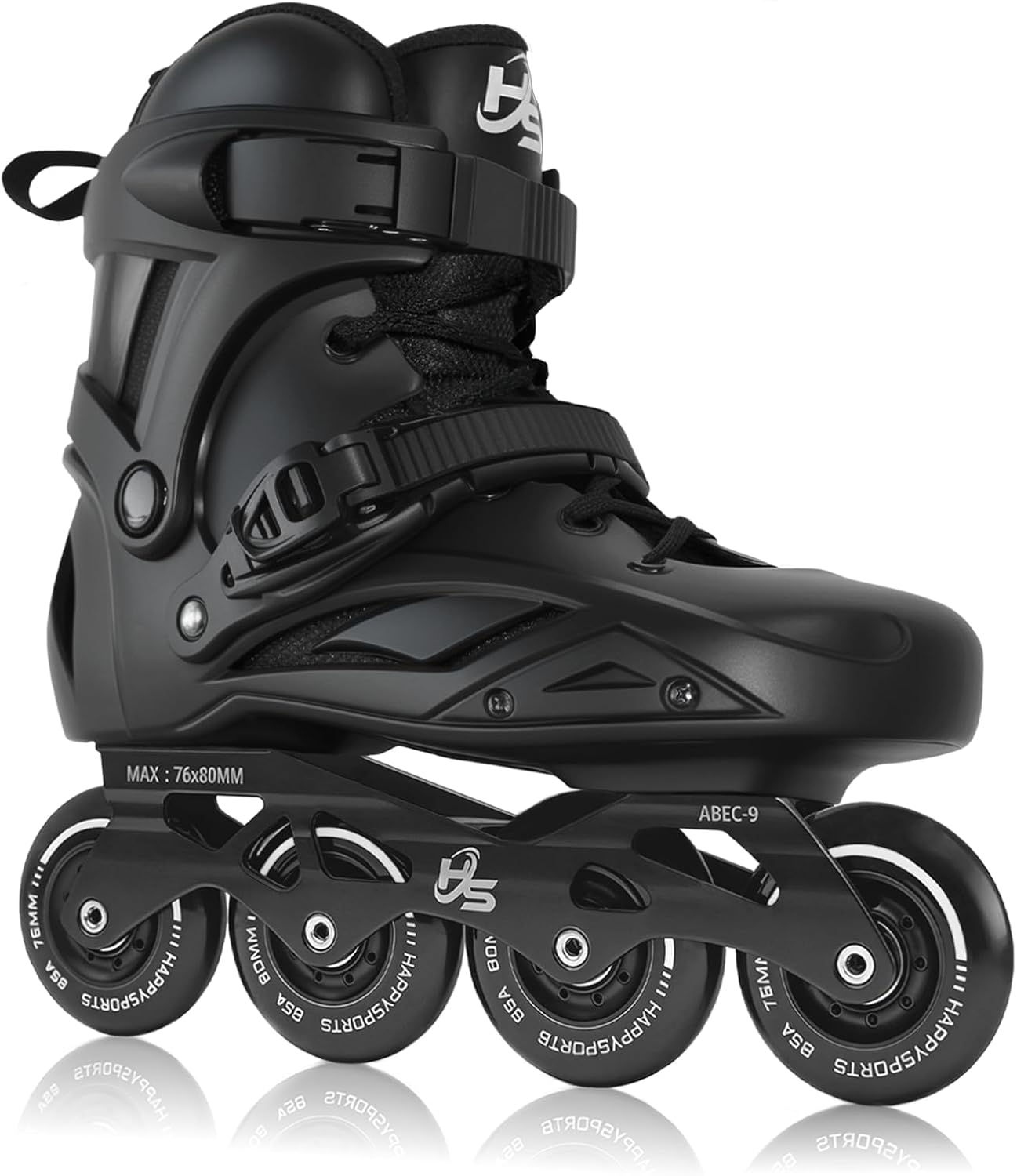 Skiennix Inline Skates - Professional Fitness Roller Blades with PU Wheels for Men & Women | High Performance, Black