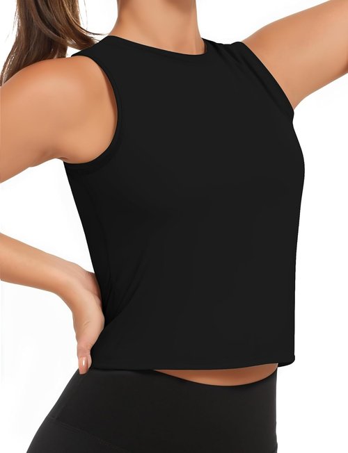 AURUZA Ice Silk Workout Tank Tops - Women's Athletic Sleeveless Gym Top for Sun Protection | Loose Fit