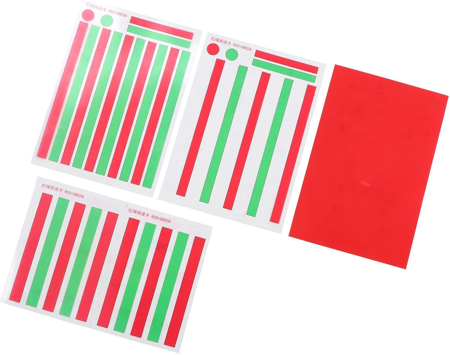 Red Green Vision Correction Cards - Myopia & Strabismus Eye Training Glasses for Amblyopia