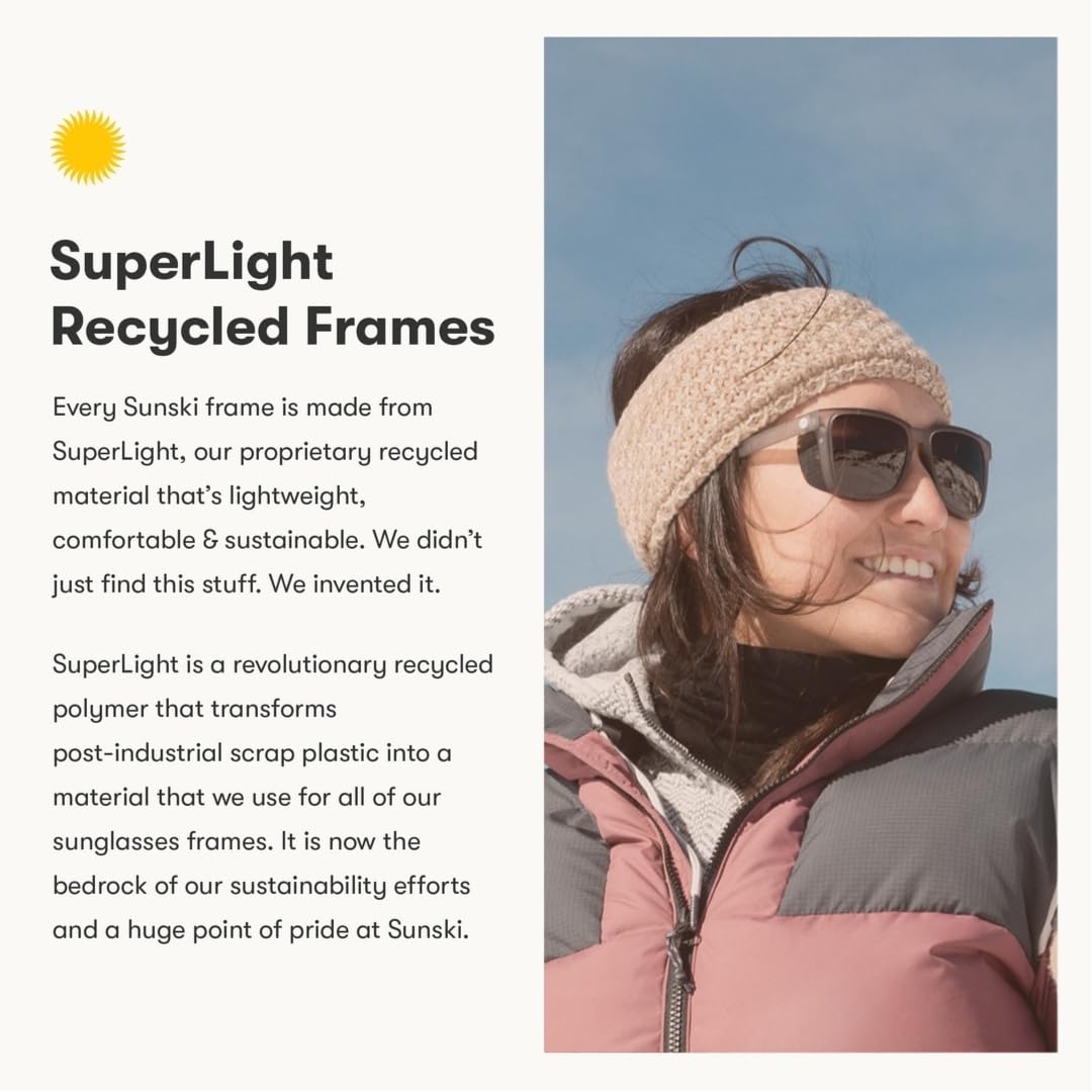 Sunski Couloir - Polarized Recycled Alpine Sunglasses (Matte Mist Amber)