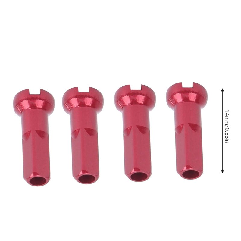 Spoke Nipples,Durable Aluminum Alloy 100 Pcs Spoke Nibs,14x6mm Wheel Repair for Cyclists Mechanics DIY Projects