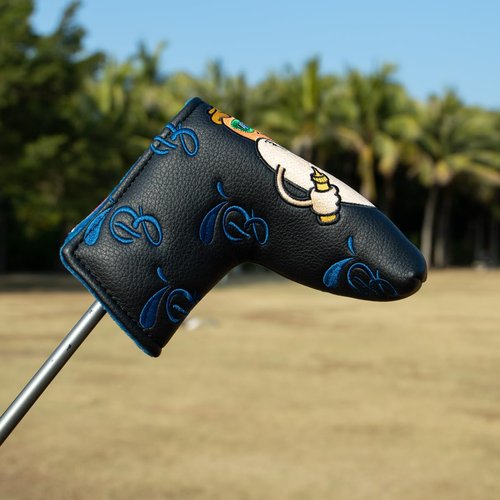 BAIRBRE Putter Covers Hotdog Mallet Putter Headcover Blade Putter Covers Leather Golf Headcover with Magnetic Golf Club Cover for All Brand (Black-for Blade Putter)