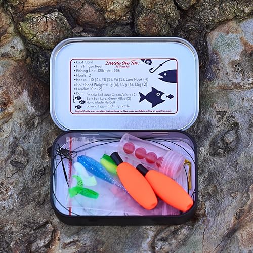 TITAN PPE TinTackle Pro Compact Survival Fishing Kit with Mini Finger Reel - Emergency Outdoor Gear