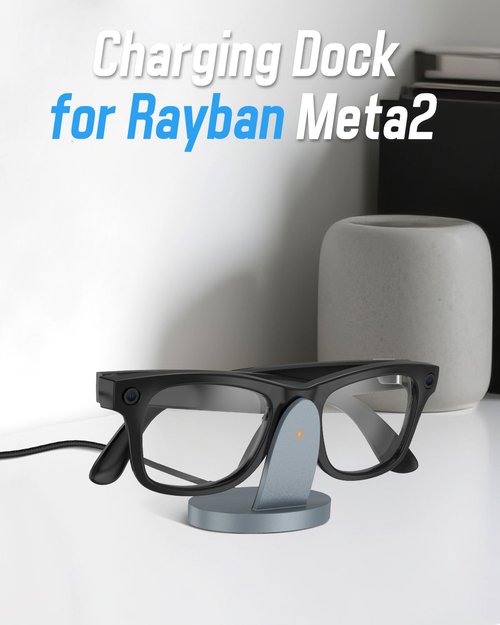 Charging Stand Compatible with Ray-Ban Meta Wayfarer, Headliner and Skyler Smart-Glassers, Charging Station with USB Type C Charging Cable for Ray-Ban Meta 2