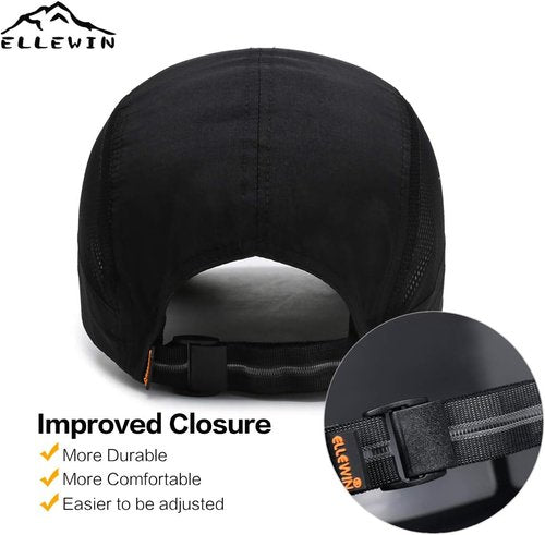 ELLEWIN Unisex Baseball Cap - Foldable Sports Hat with UPF 50+ Protection | 2 Pack