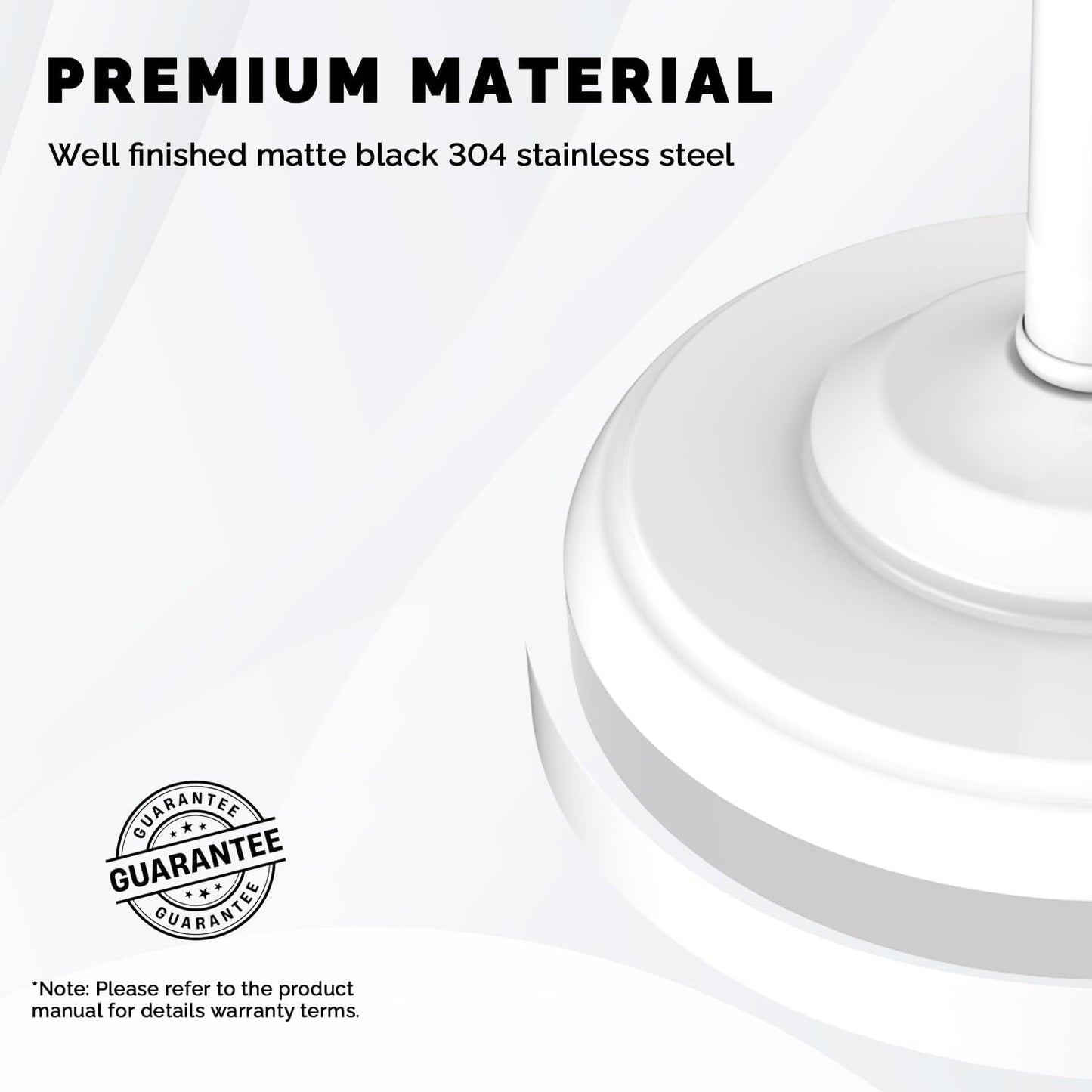 Brushed Nickel Free Standing Toilet Paper Holder with Pivoting Design & Weighted Base