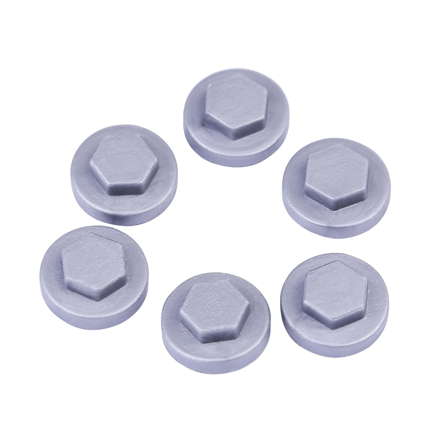 400 Pack Silver Gray Roofing Screw Caps – Durable Plastic Snap-On Covers for Roofing Screws, Weatherproof & UV Resistant Protective Caps – for Outdoor Roof, Siding, and Construction Projects