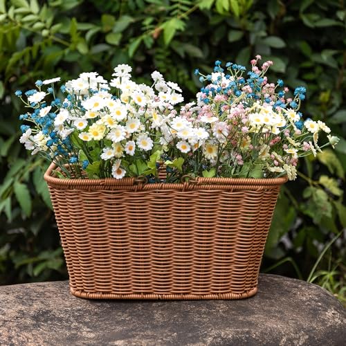Woven Wicker Bike Basket - Handmade Front Bicycle Basket - Brown