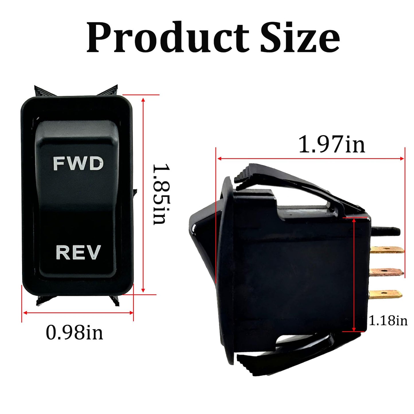 Gihdfer Forward Reverse Switch Assembly Compatible with TXT PDS Golf Cart Models FWD REV Rocker Button 74323G01 74323-G01 48V