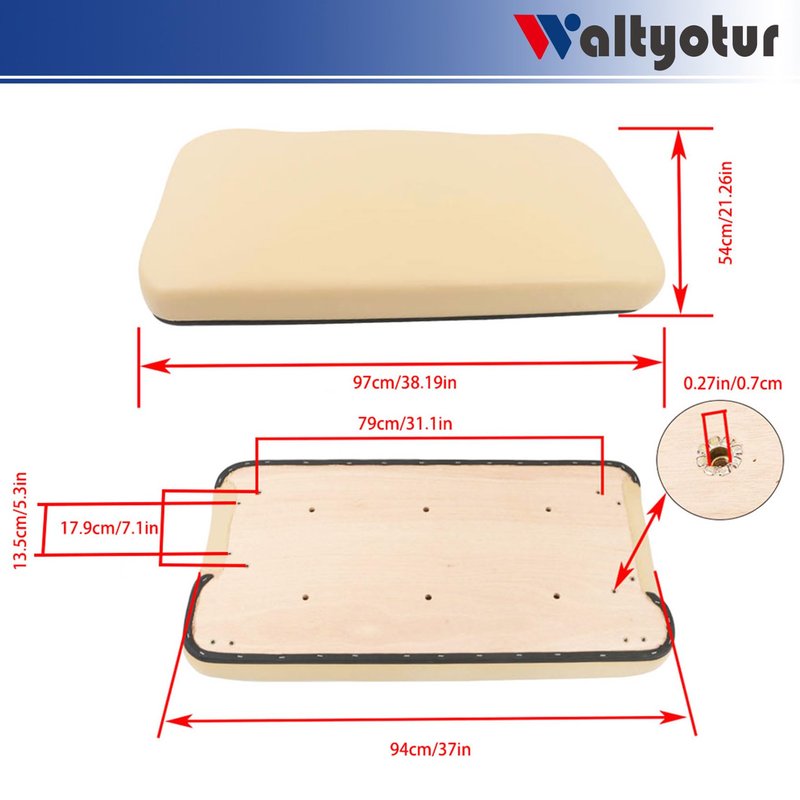 waltyotur Golf Cart Front Seat Bottom Assembly 104023421 103833421 10125525-01 Replacement for Club Car Precedent 2004-Up
