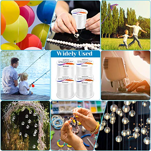 0.5 mm Clear Fishing Wire - 4Pcs Monofilament Nylon Thread for Crafts