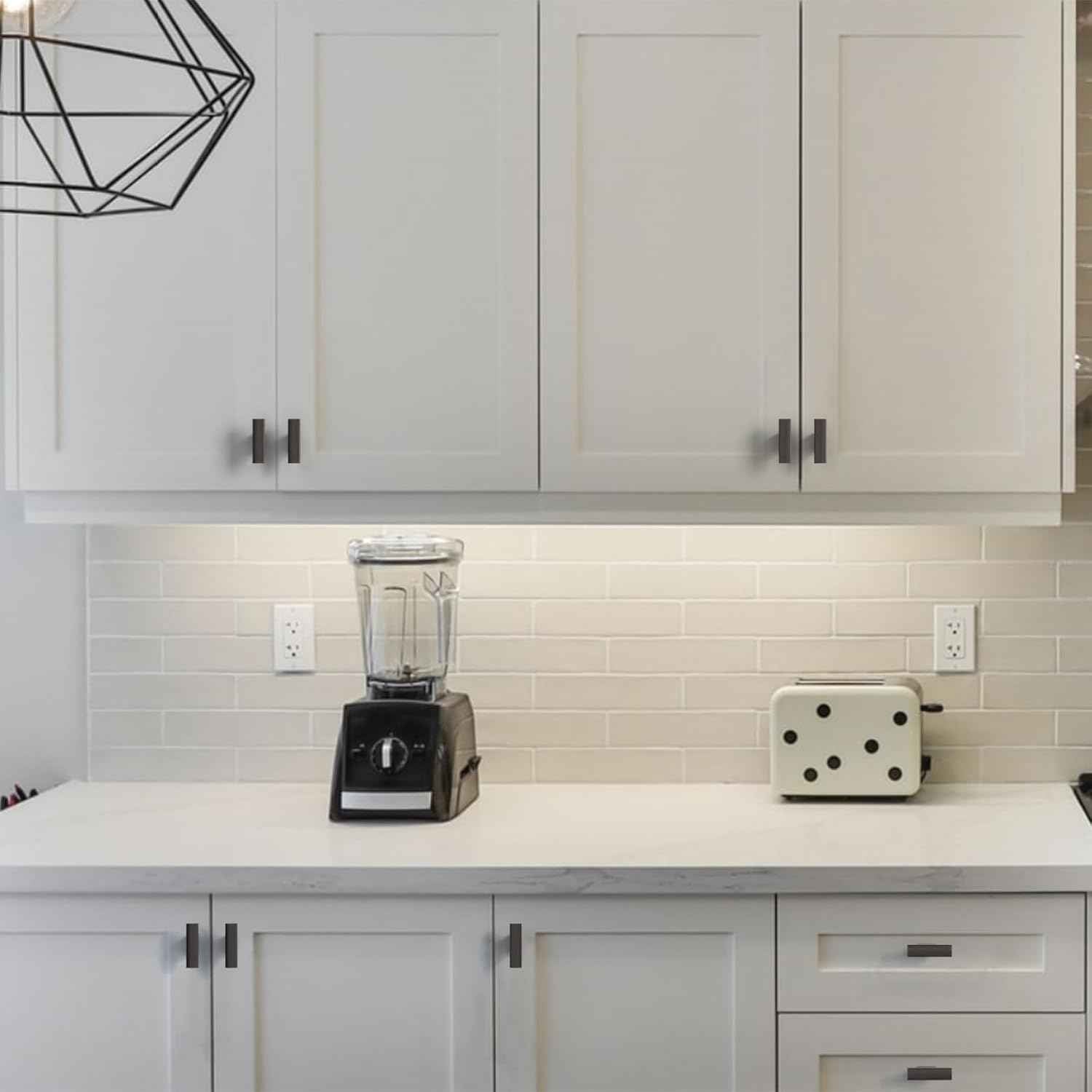 30 Pack Matte Black Kitchen Cabinet Knobs - Stylish Zinc Drawer Hardware for Dresser