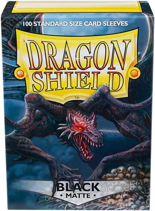 Dragon Shield Card Sleeves - Matte Black 100 CT - Smooth & Durable Protection for Pokémon, MTG & Digimon Cards